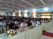 Toàn  cảnh hội nghị BCH Đảng bộ huyện lần thứ 20 ( mở rộng)