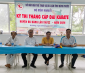 Bù Đăng tổ chức thi lên đai môn Karate lần 2 năm 2024