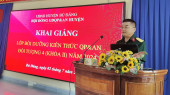 Bù Đăng: Khai giảng lớp bồi dưỡng kiến thức quốc phòng và an ninh cho cán bộ thuộc đối tượng 4 (Khóa 2-2024)