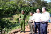 Phó Chủ tịch UBND tỉnh Huỳnh Anh Minh kiểm tra công tác phòng chống thiên tai huyện Bù Đăng