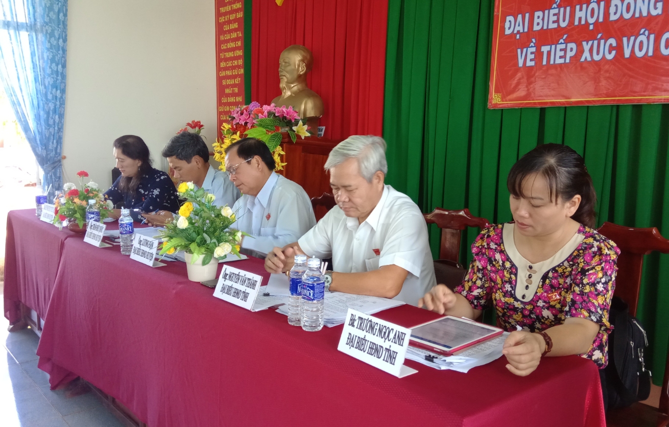 đại biểu HĐND tỉnh huyện tại buổi tiếp xúc 1